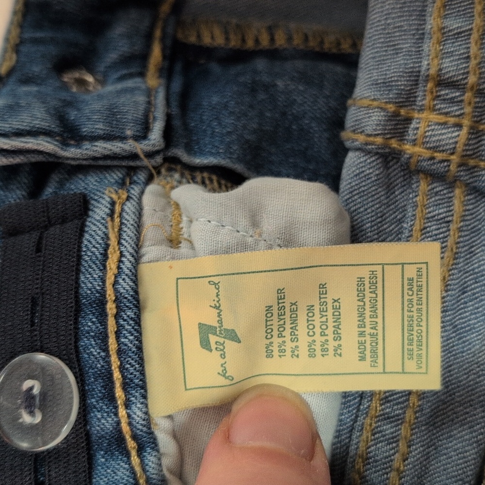 7 for all mankind denim skinny jeans with adjustable waist 3T toddler girls - Picture 9 of 9